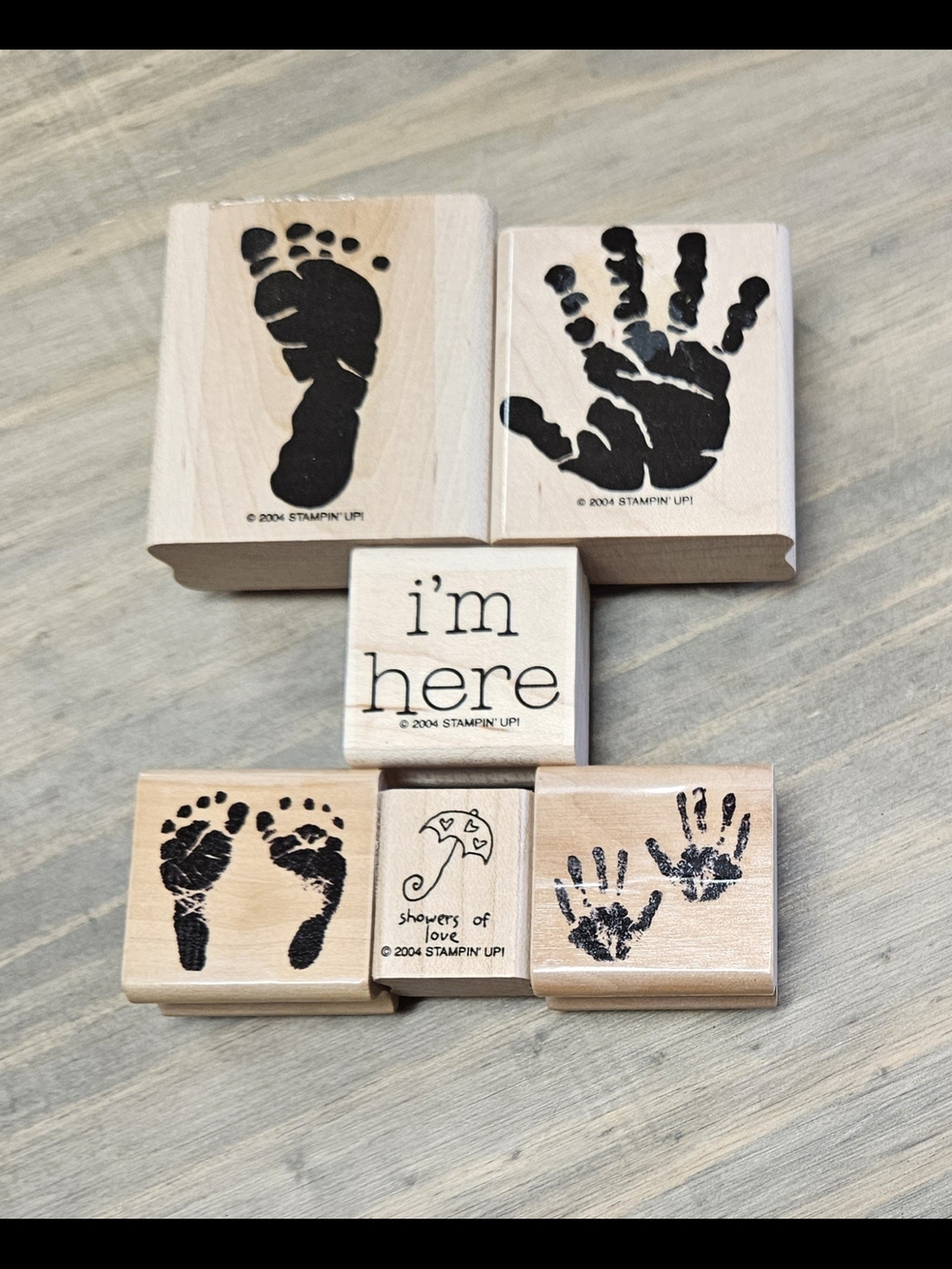 Stampin' Up! Baby Footprint & Handprint Rubber Stamps
